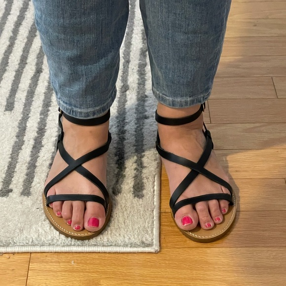 J. Crew Black Vachetta Sandal - Picture 2 of 6